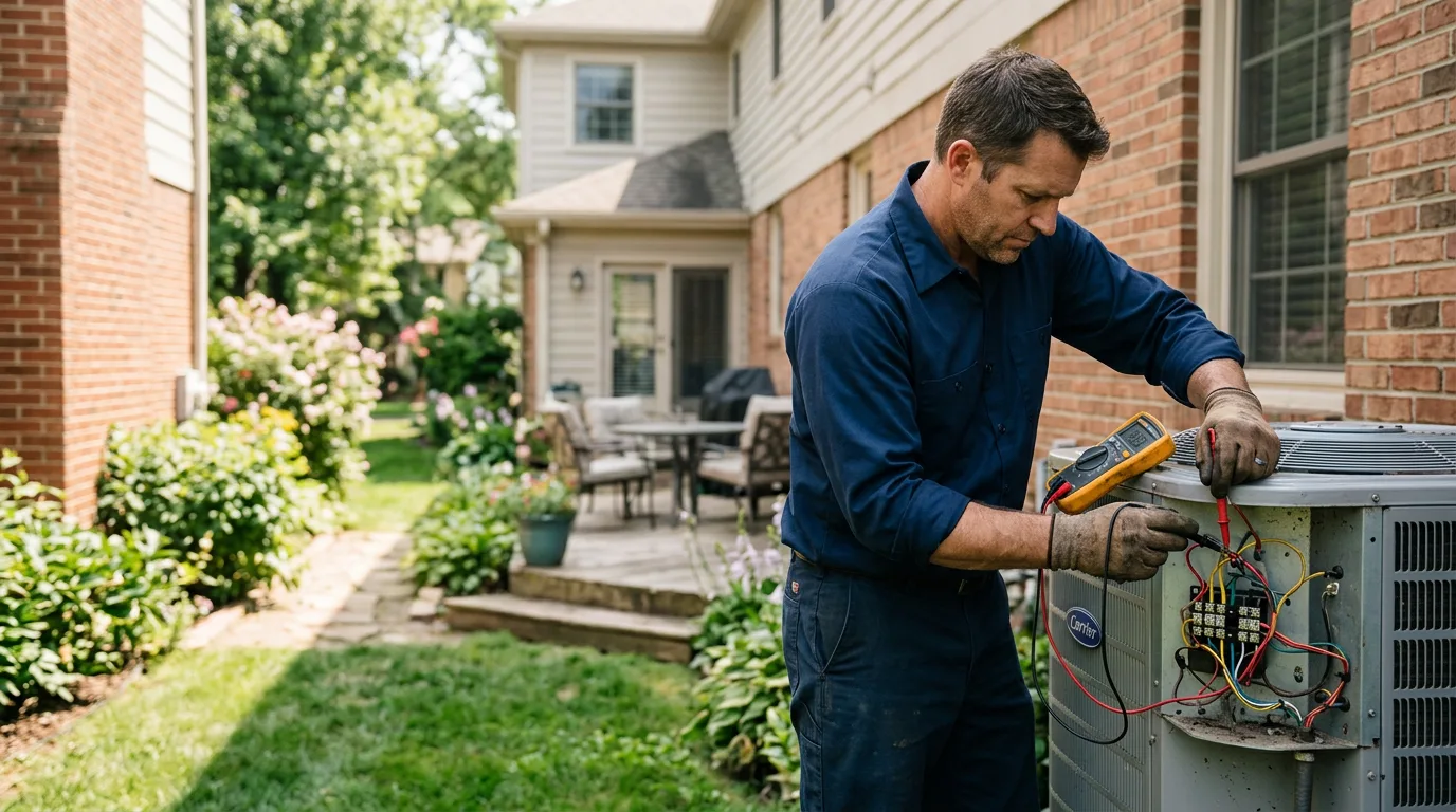 HVAC technician working near Ellington, NY